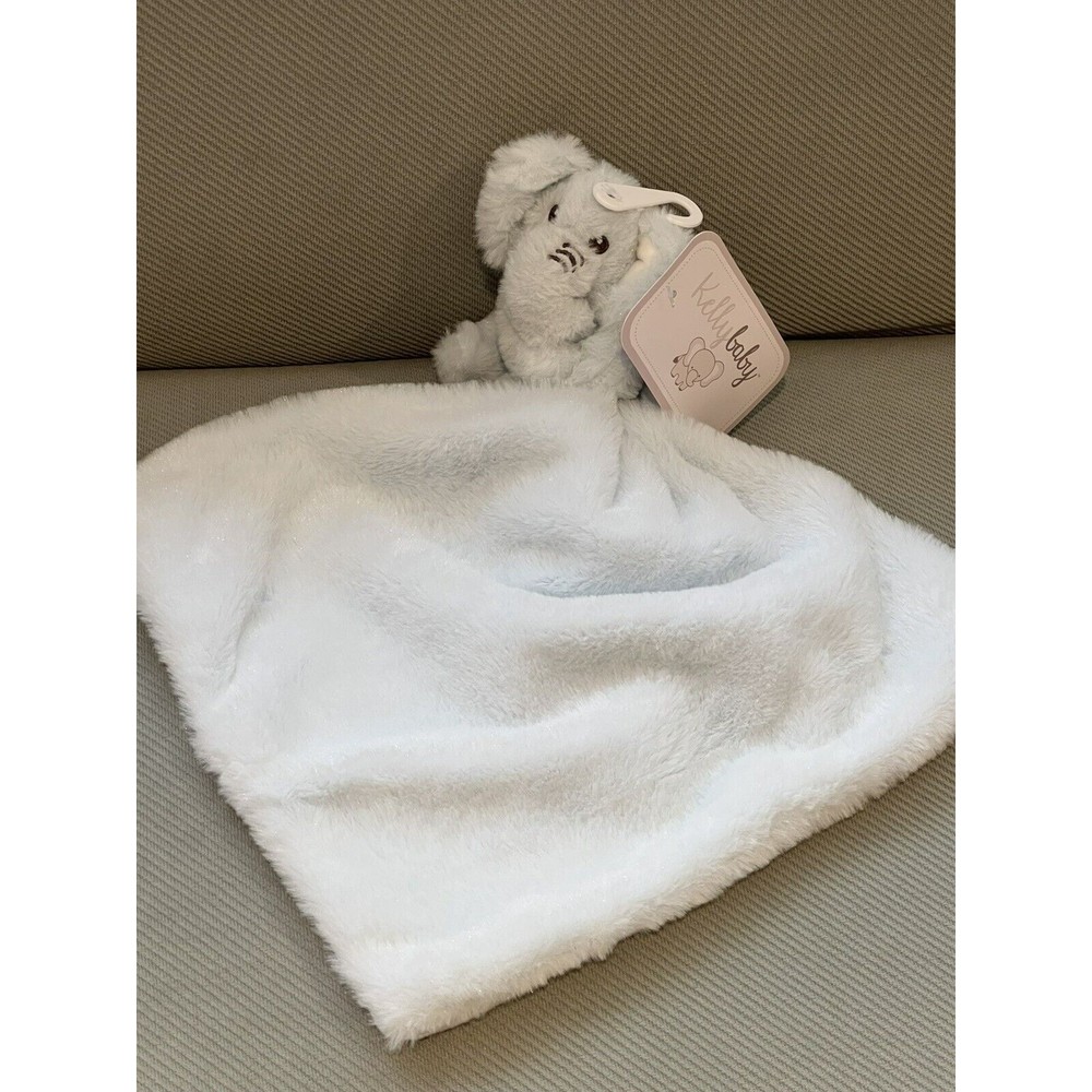 Kelly Baby Kellybaby Blue Elephant Security Blanket Lovey Rattle Kelly Toys NEW